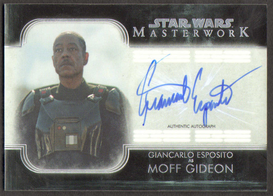 
                  
                    Giancarlo Esposito as Moff Gideon in Star Wars: The Mandaloiran Masterwork Topps Trading Card
                  
                