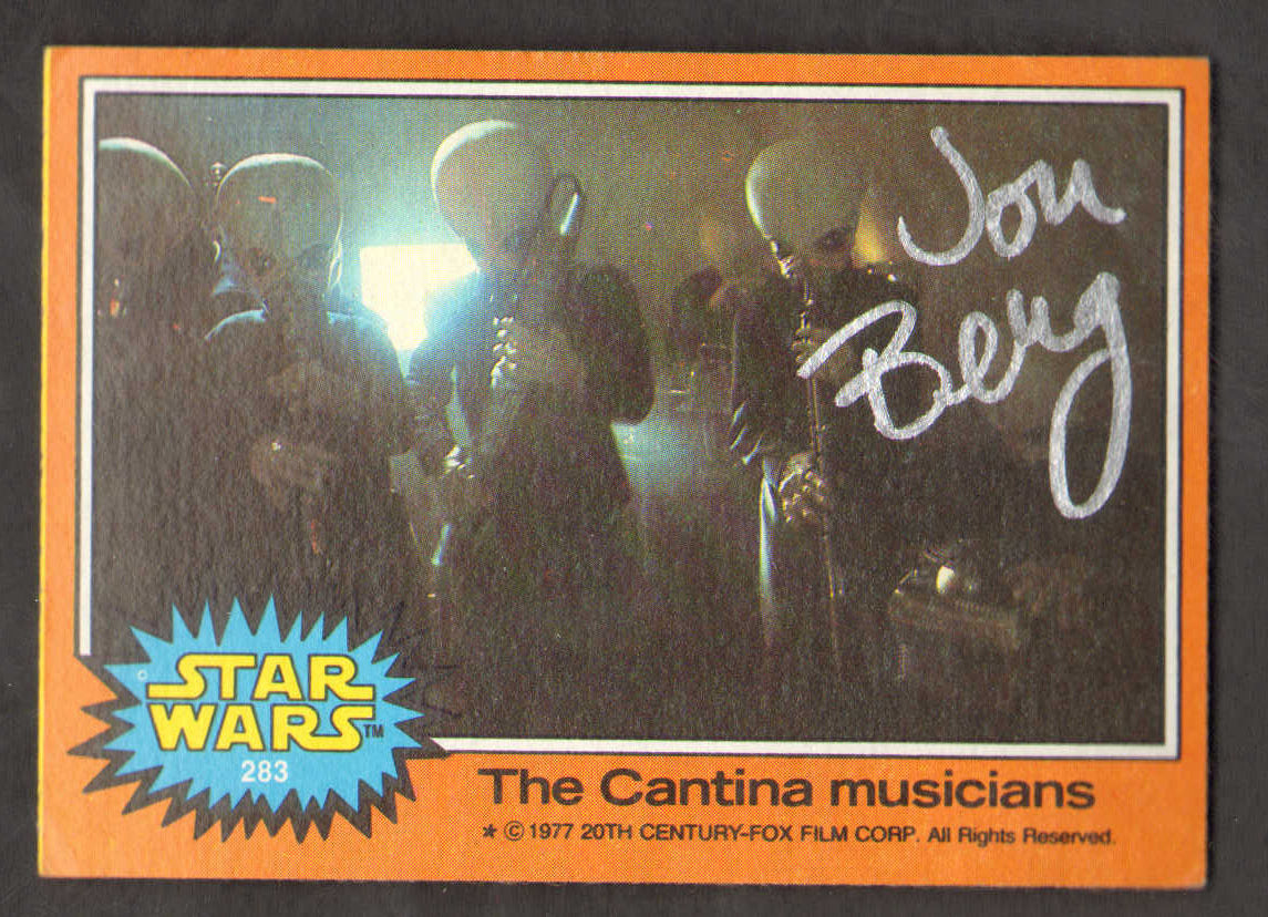 
                  
                    Jon Berg Visual Effects Artist Behind the Scenes of Star Wars: A New Hope Cantina Musicians (Echo Base) Signed Topps Trading Card #19
                  
                