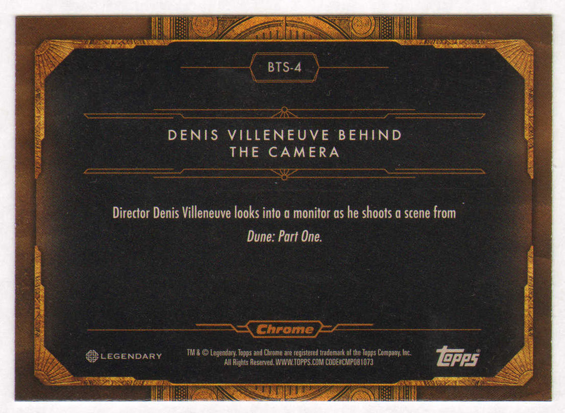
                  
                    Denis Villeneuve Director of Dune: Part One Signed Topps Behind the Scenes Trading Card #BTS-4
                  
                