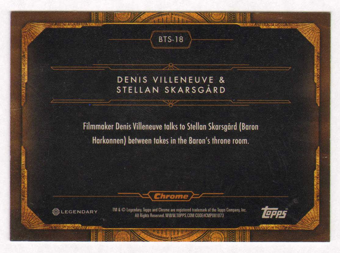 
                  
                    Stellan Skarsgård as Baron Harkonnen in Dune: Part One Signed Topps Behind the Scenes Trading Card #BTS-18
                  
                