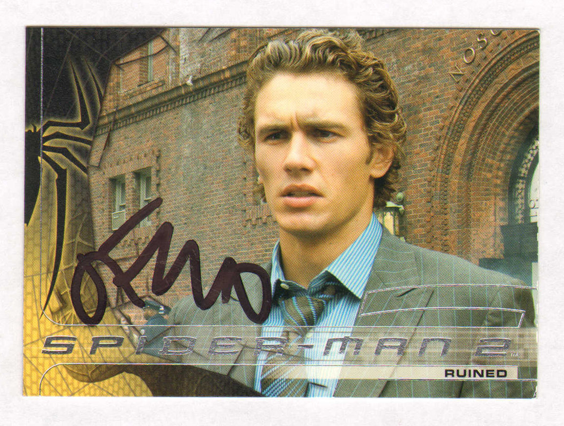 
                  
                    James Franco as Harry Osborn in Spider-Man 2 Signed Upper Deck Trading Card #SMC-36
                  
                
