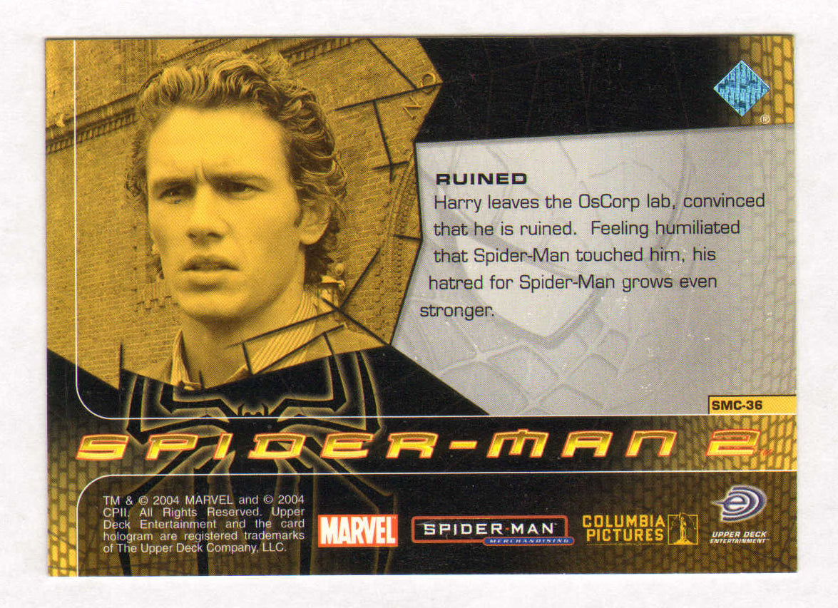 
                  
                    James Franco as Harry Osborn in Spider-Man 2 Signed Upper Deck Trading Card #SMC-36
                  
                