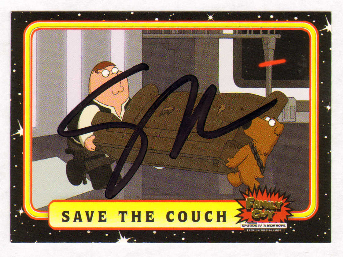 
                  
                    Seth MacFarlane as Peter Griffin & Creator of Family Guy Signed Inkworks Trading Cards #40
                  
                