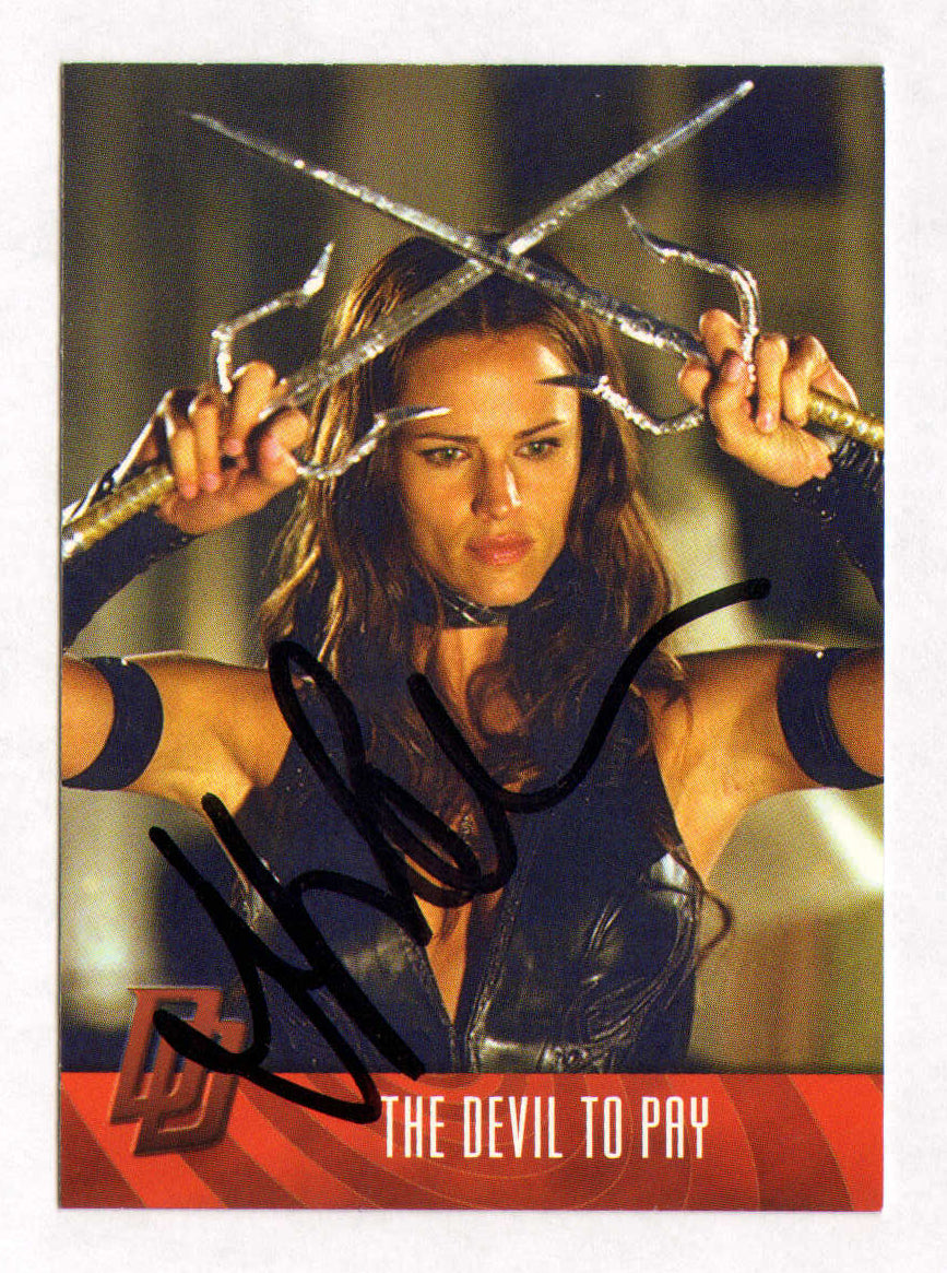 
                  
                    Jennifer Garner as Elektra Natchios in Daredevil Signed Topps Trading Card #51
                  
                