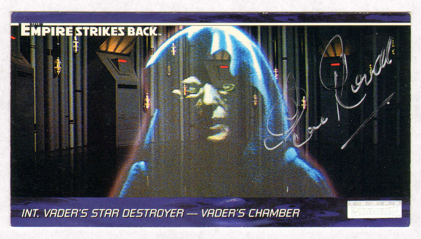 
                  
                    Clive Revill as Emperor Palpatine in Star Wars: The Empire Strikes Back Signed Topps Widevision Star Wars Trading Card #58
                  
                