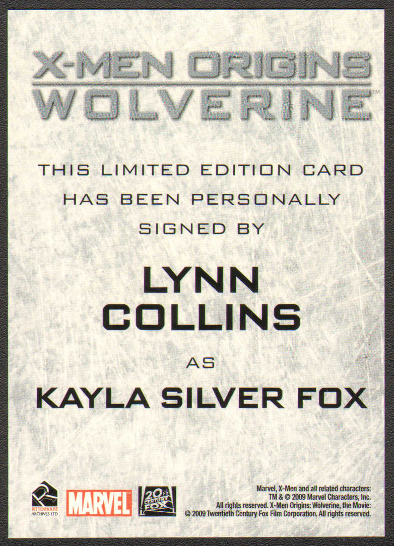 
                  
                    X-Men Origins: Wolverine Rittenhouse Trading Cards 125pc LOT with 16 Cards Signed by Hugh Jackman, Ryan Reynolds, Liev Schreiber, Danny Huston, will.i.am, Lynn Collins, Kevin Durand, Taylor Kitsch, Gavin Hood, & More
                  
                