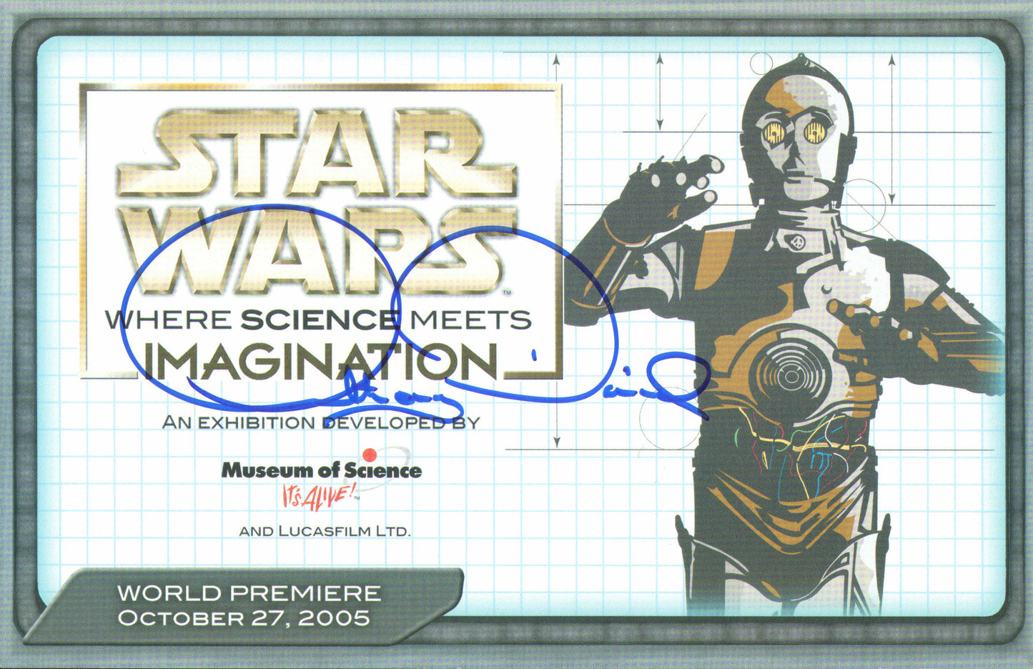 
                  
                    Anthony Daniels as C-3PO in Star Wars Signed 5.5x8.5 Postcard
                  
                