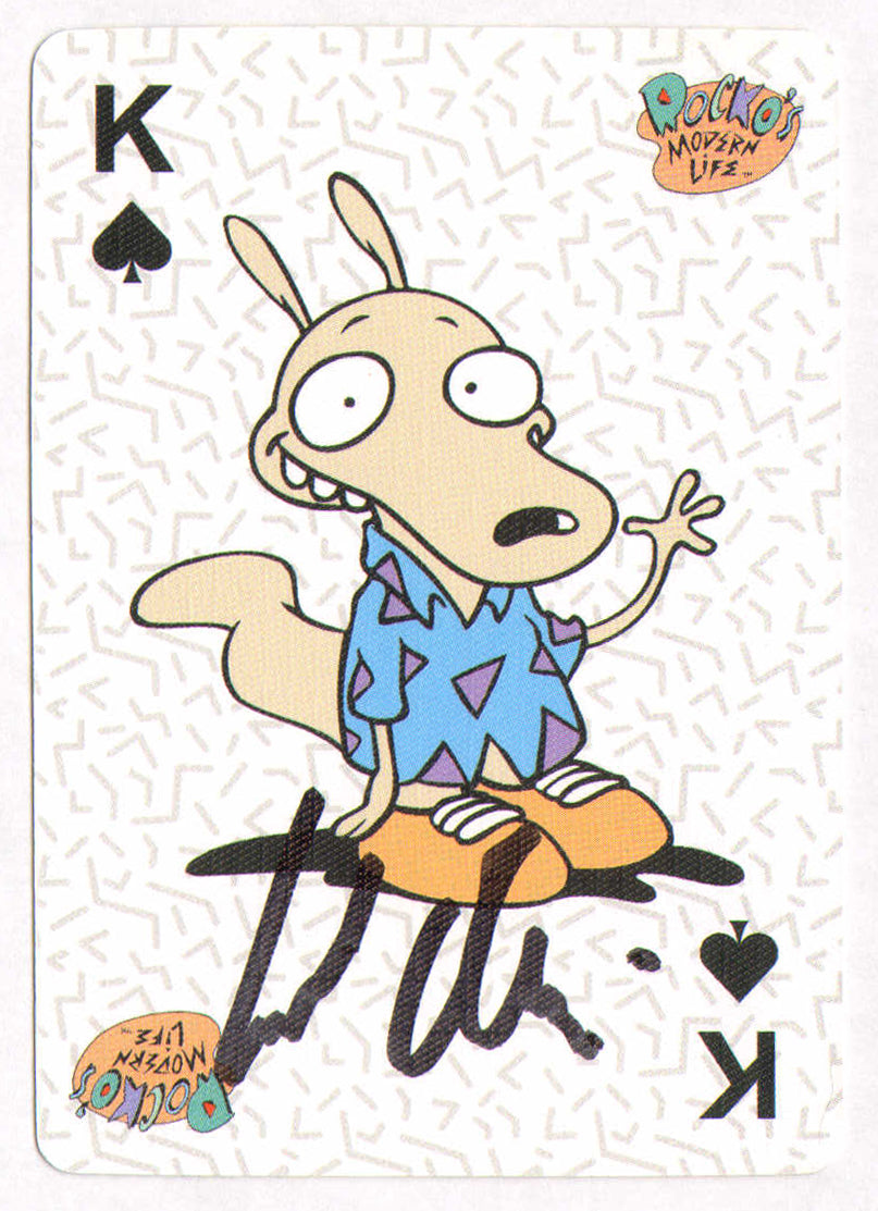 
                  
                    Carlos Alazraqui as Rocko in Rocko's Modern Life (JSA) Signed Rocko Rama Nickelodeon Playing Card
                  
                