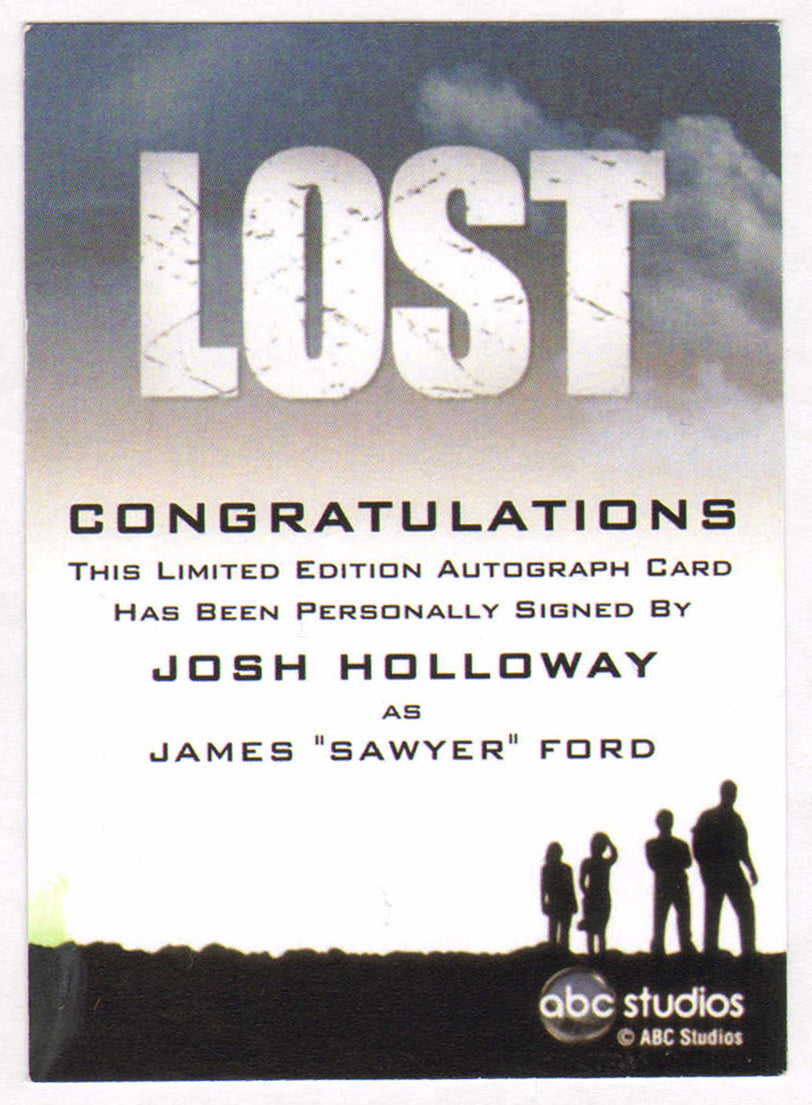 
                  
                    Josh Holloway as James "Sawyer" Ford in Lost Signed Trading Card with Character Name
                  
                