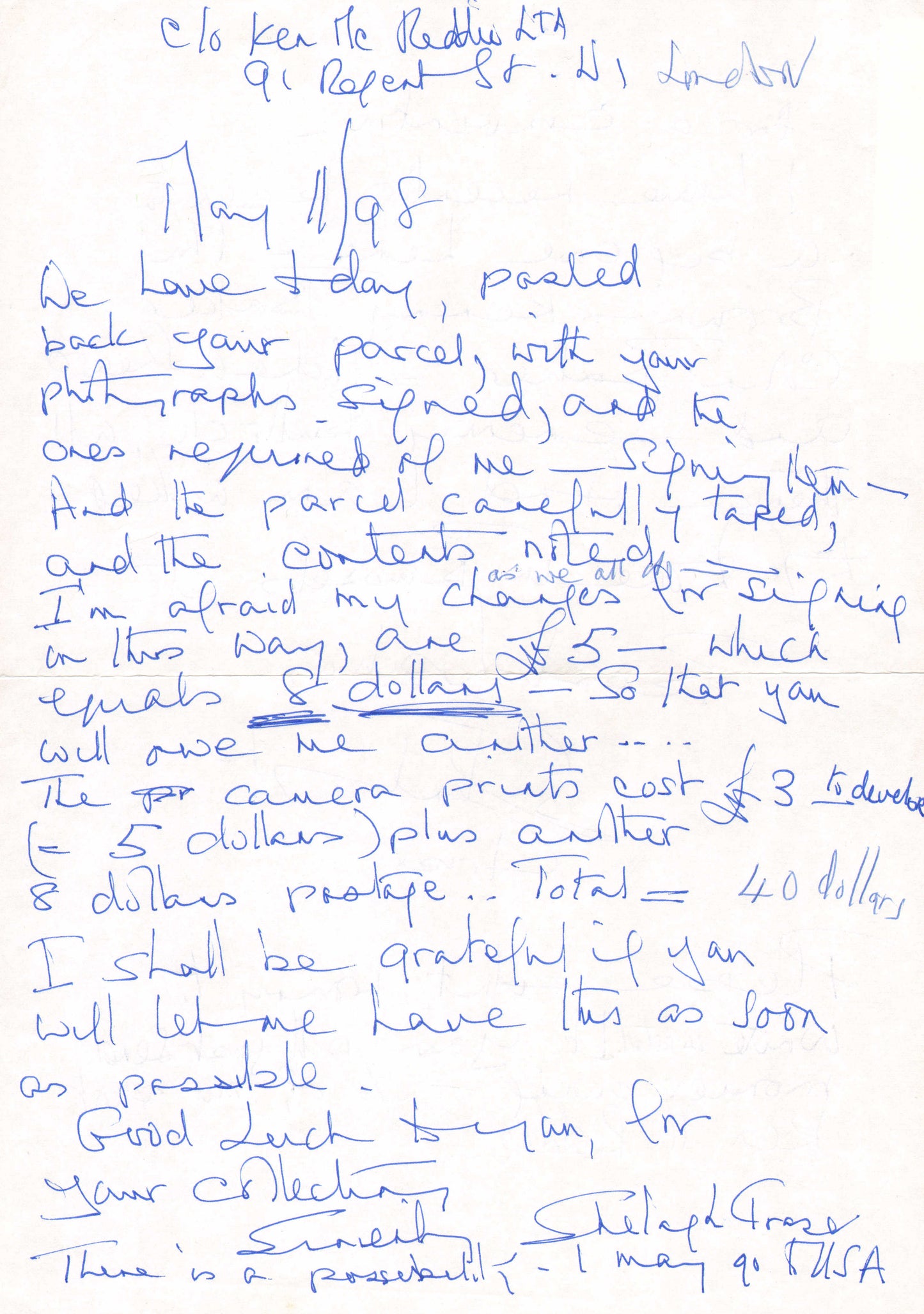 
                  
                    Shelagh Fraser Aunt Beru from Star Wars: A New Hope Signed Handwritten Letter
                  
                