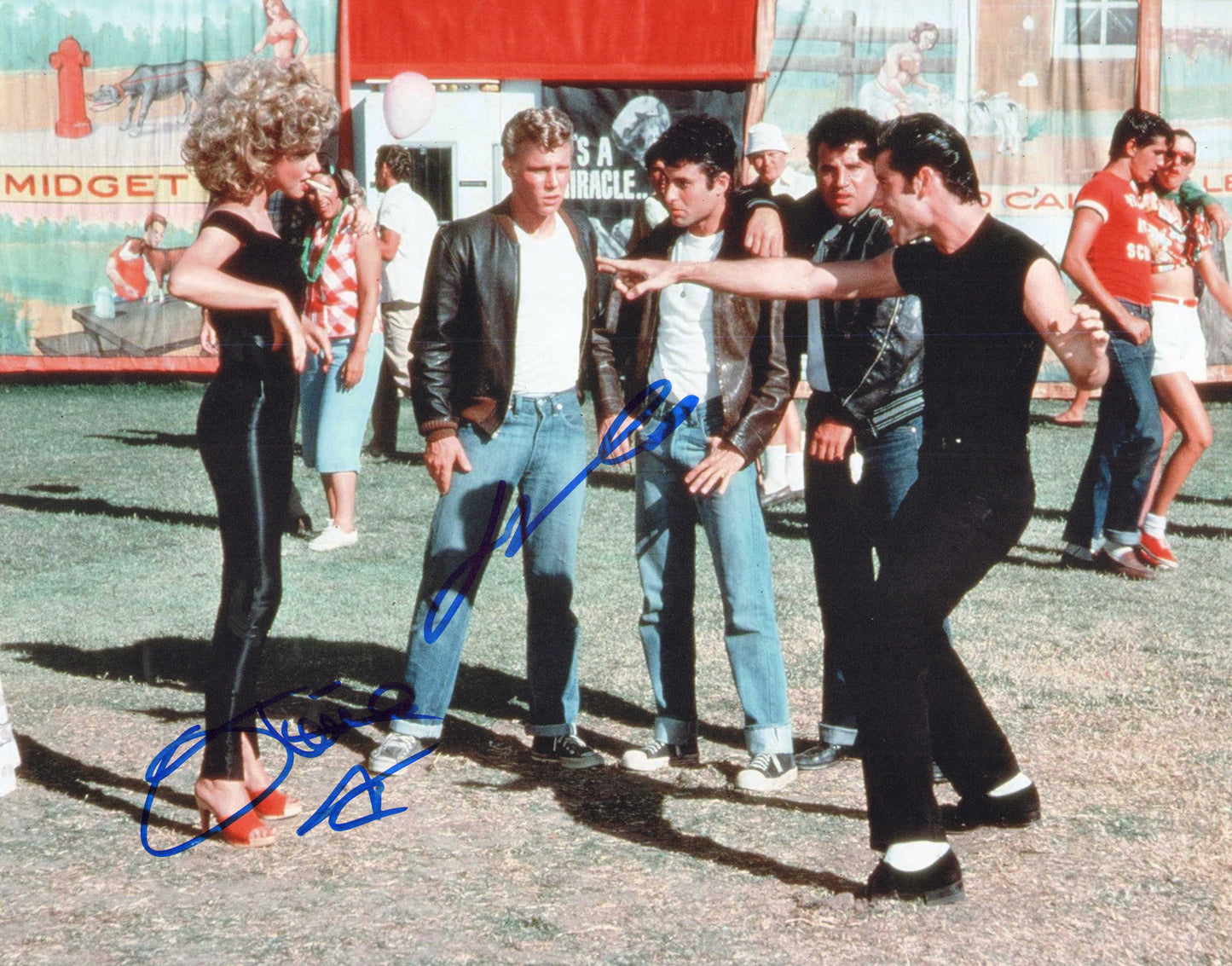 
                  
                    Olivia Newton-John as Sandy Olsson & John Travolta as Danny Zuko in Grease (Beckett) Signed 11x14 Photo
                  
                