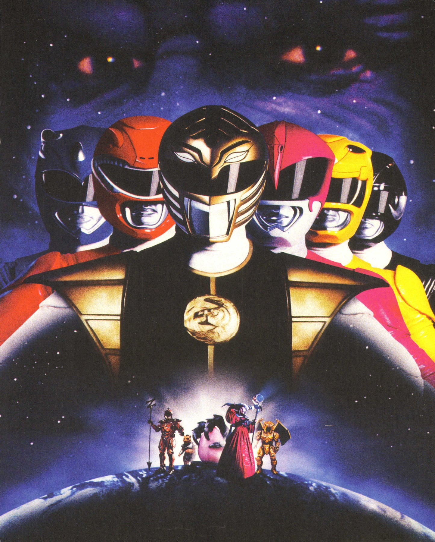 
                  
                    Jason David Frank as Tommy Oliver / White Ranger, Johnny Yong Bosch as Adam Park / Black Ranger, & Jason Narvy as Skull in Mighty Morphin Power Rangers Signed 8x10 Photo with Character Names
                  
                