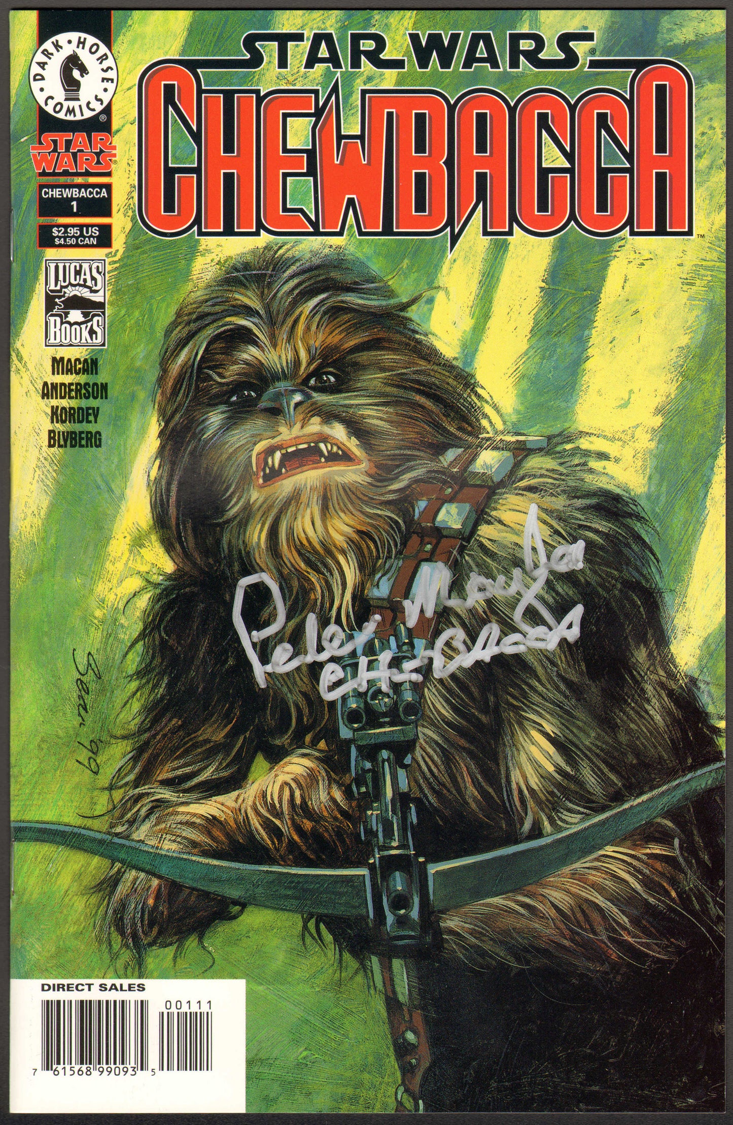 
                  
                    Peter Mayhew as Chewbacca in Star Wars Signed Comic Book with Character Name
                  
                