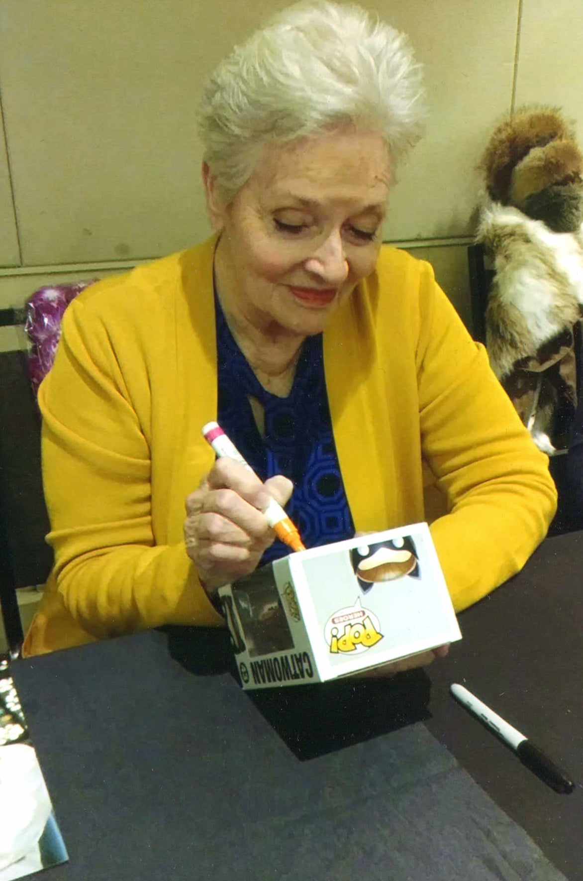 
                  
                    Lee Meriwether as Catwoman in Batman Signed Funko POP! #43 with Remark
                  
                