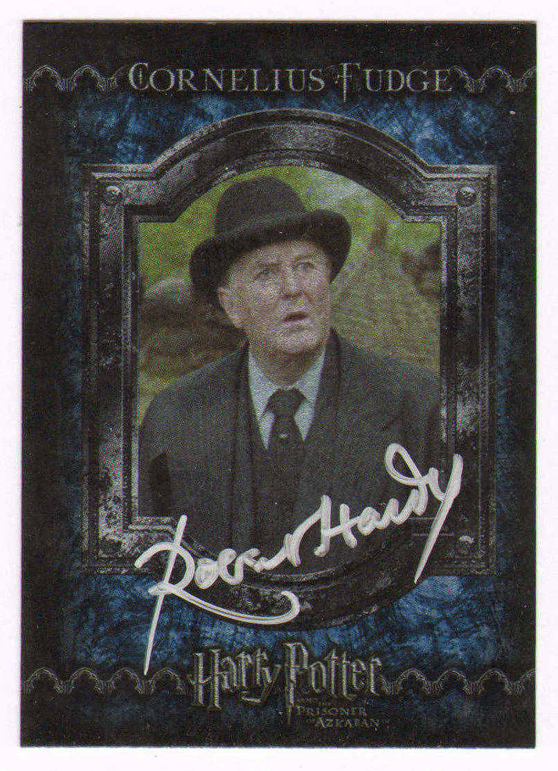 
                  
                    Robert Hardy as Cornelius Fudge in Harry Potter & the Prisoner of Azkaban Signed Cards Inc Trading Card #F14
                  
                