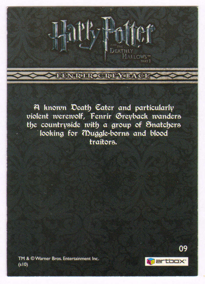 
                  
                    Dave Legeno as Fenrir Greyback in Harry Potter & the Deathly Hallows Part 1 Signed Artbox Trading Card #09
                  
                