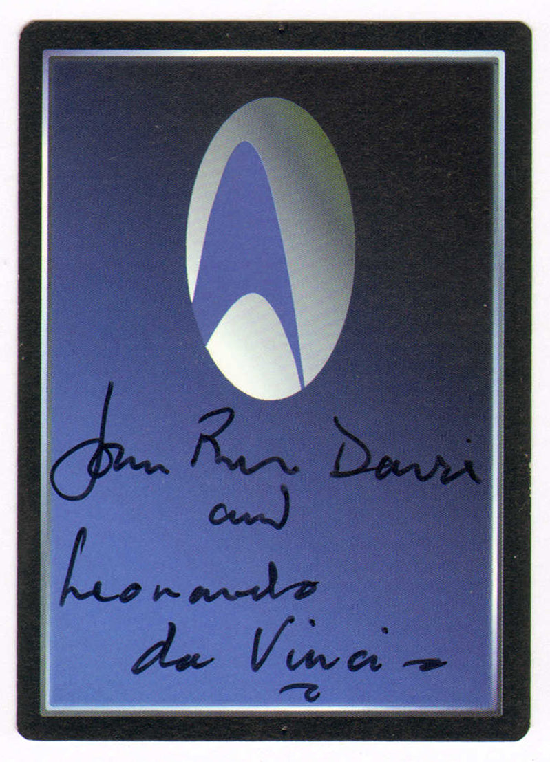 
                  
                    John Rhys-Davies as Leonardi Da Vinci in Star Trek: Voyager Signed Star Trek CCG Trading Card with Character Name
                  
                