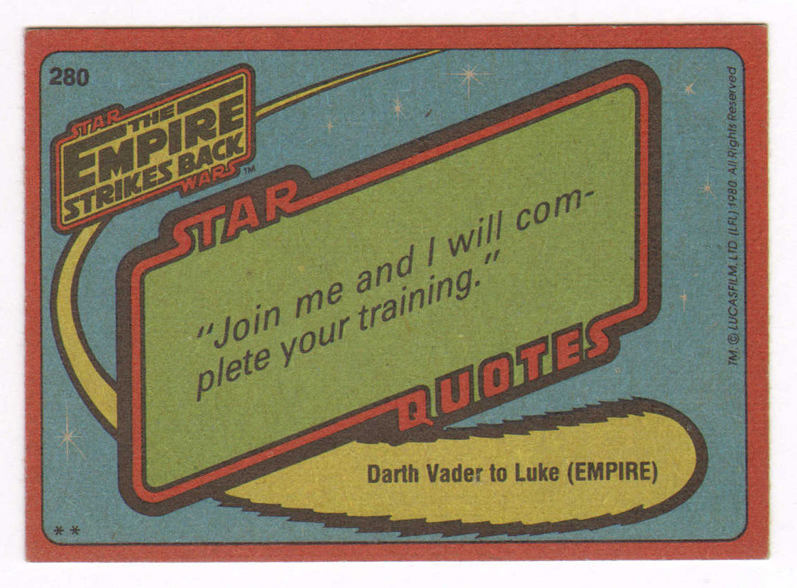 
                  
                    Alan Harris as Stormtrooper in Star Wars: The Empire Strikes Back Signed Topps Trading Card #280 with Character Name
                  
                