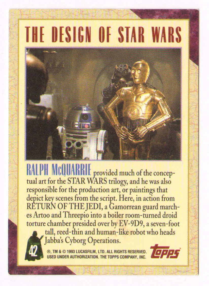 
                  
                    Ralph McQuarrie Concept Artist for Star Wars Signed Topps Star Wars Galaxy Trading Card #42
                  
                