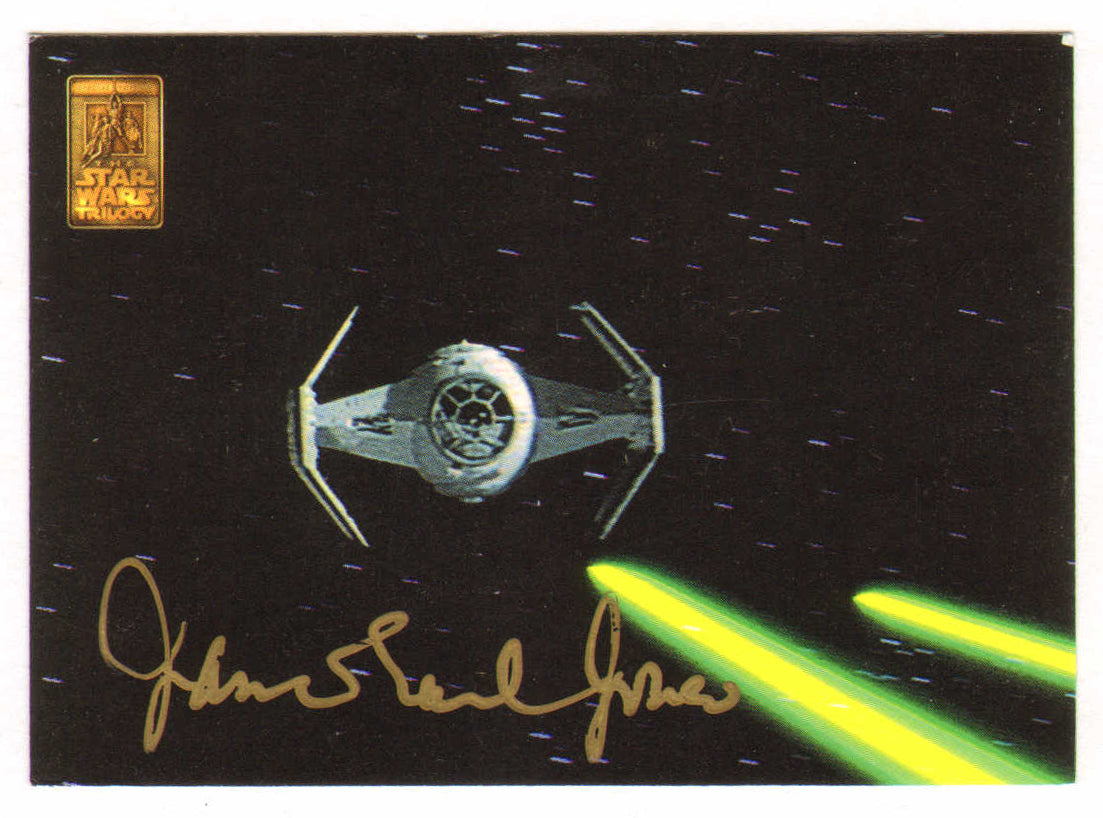 
                  
                    James Earl Jones as Darth Vader in Star Wars: A New Hope Signed 1997 Merlin Trading Card #124
                  
                
