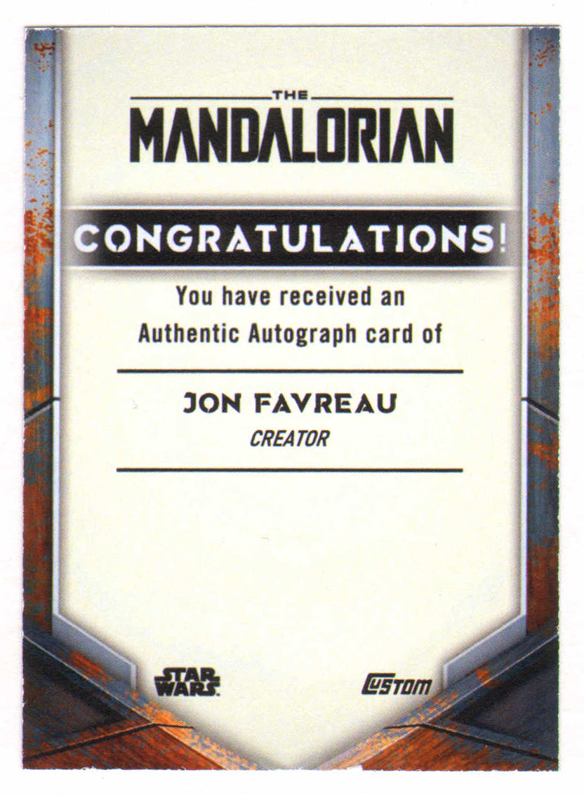 
                  
                    Jon Favreau Creator of Star Wars: The Mandalorian Signed Custom Trading Card
                  
                