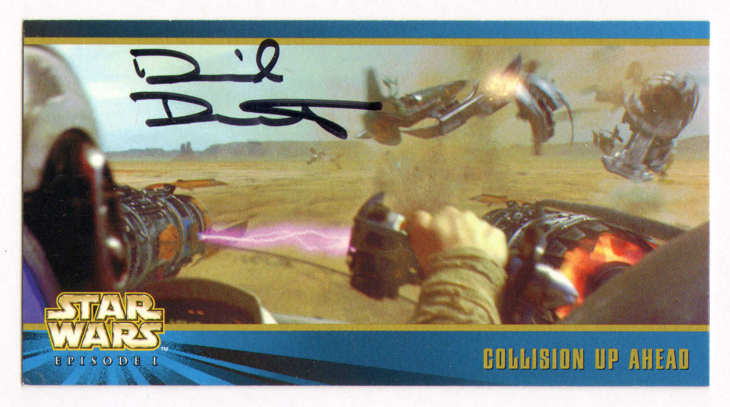 
                  
                    David Dozoretz Visual Effects Artist for Star Wars Episode I: The Phantom Menace Signed Topps Widevision 'Collision Up Ahead' Trading Card #49
                  
                