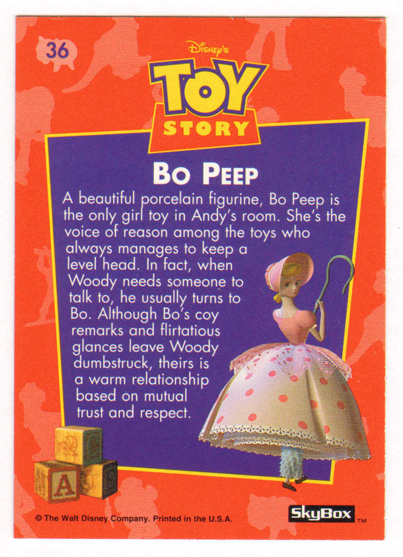 
                  
                    Annie Potts as Bo Peep in Toy Story Signed Skybox Trading Card #36
                  
                