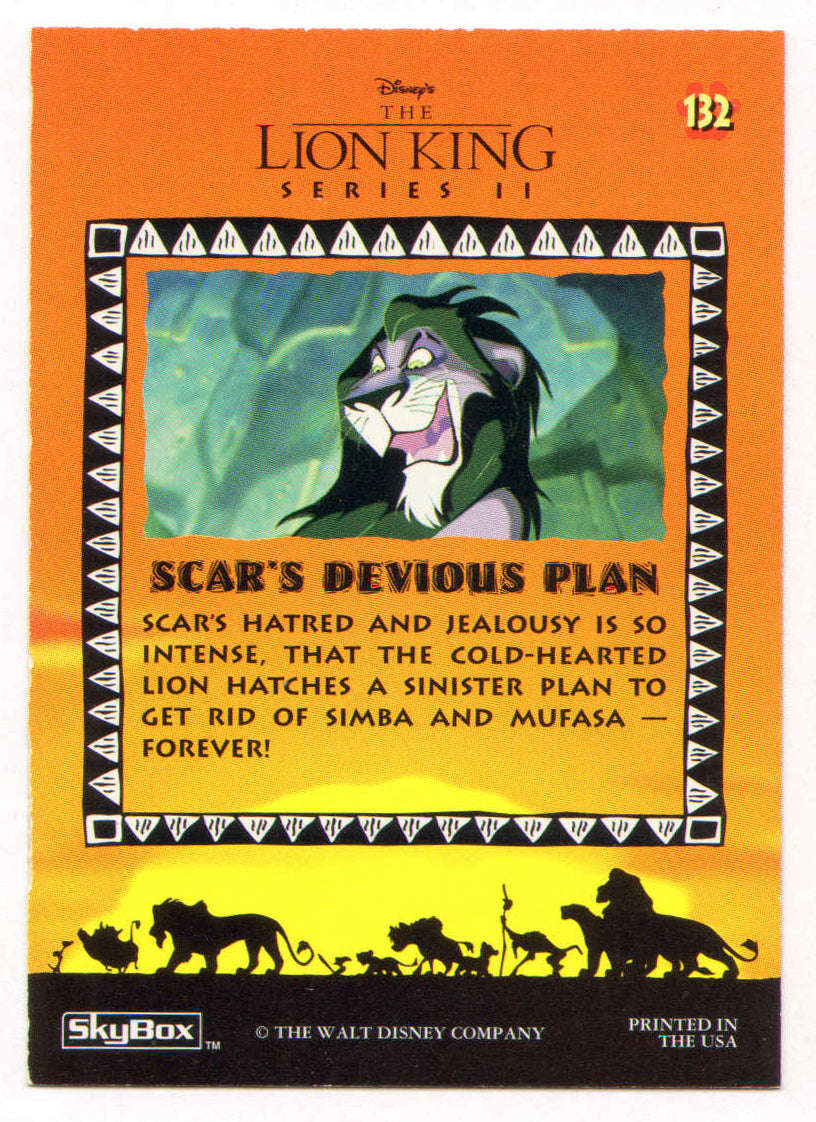 
                  
                    Jeremy Irons as Scar in Disney's The Lion King Signed Skybox Series 2 Trading Card #132
                  
                