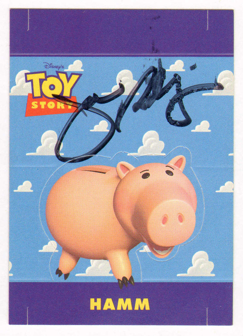 
                  
                    John Ratzenberger as Hamm in Toy Story Signed Skybox Trading Card #69 Cut Out Edition
                  
                