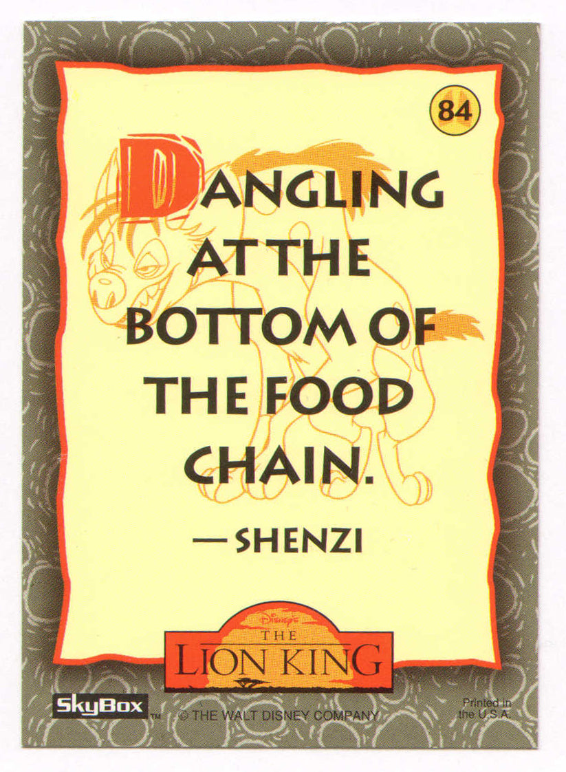 
                  
                    Whoopi Goldberg as Shenzi in Disney's The Lion King Signed Skybox Trading Card #84
                  
                