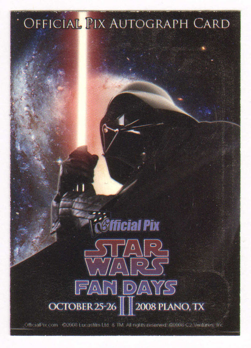 
                  
                    Amy Allen as Aayla Secura in Star Wars Episode III: Revenge of the Sith Signed Official Pix Star Wars Fan Days II Convention Autograph Trading Card
                  
                