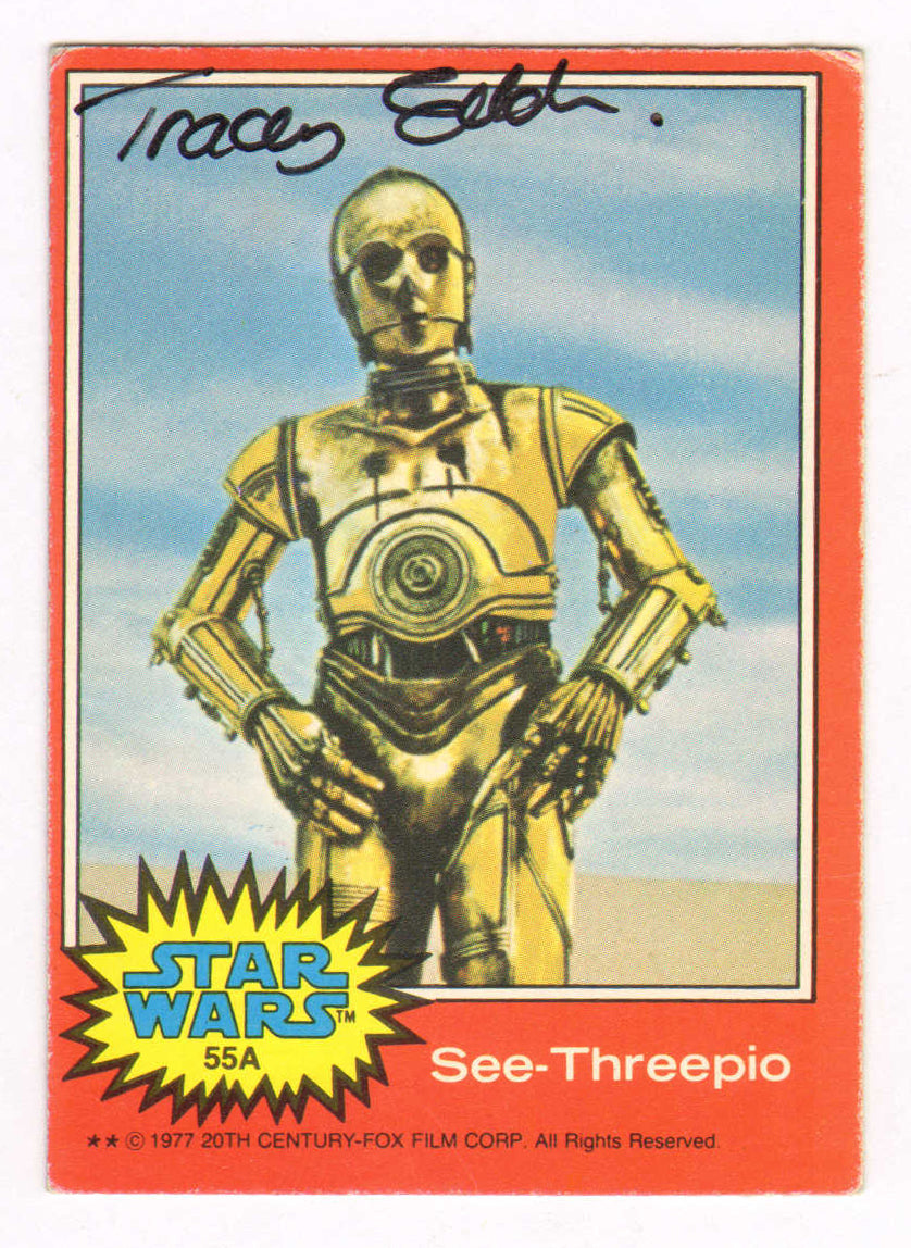 
                  
                    Tracey Eddon as Princess Leia Stunt Double in Star Wars: Return of the Jedi Signed Topps Trading Card #55A
                  
                