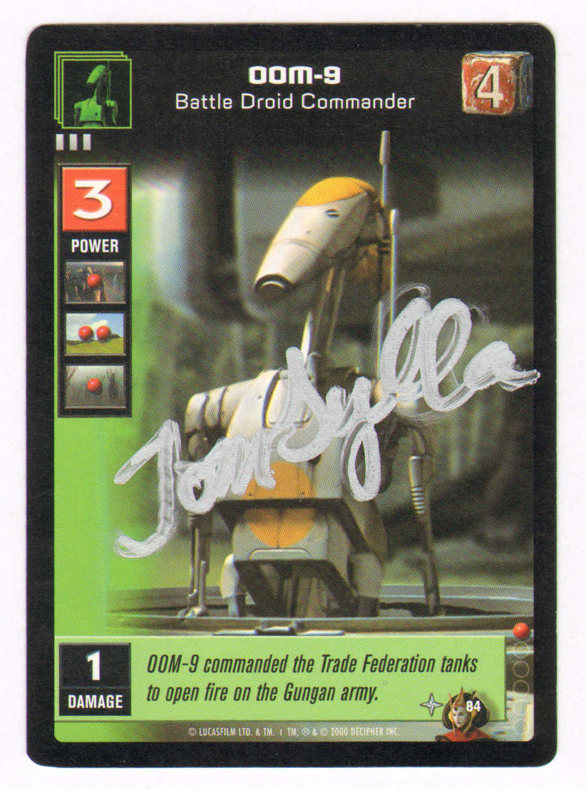 
                  
                    Tom Sylla as 00M-9 in Star Wars: The Rise of Skywalker Signed Young Jedi Trading Card #4
                  
                