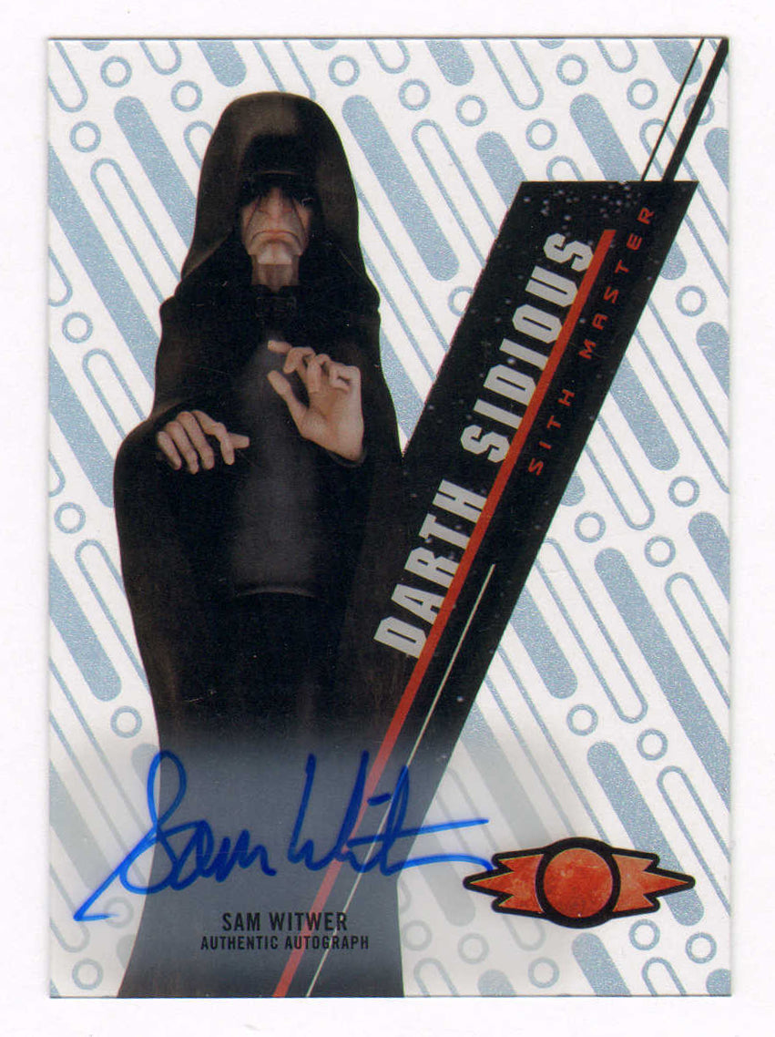 
                  
                    Sam Witwer as Darth Sidious in Star Wars: Rebels Signed Topps Trading Card #SW-39
                  
                
