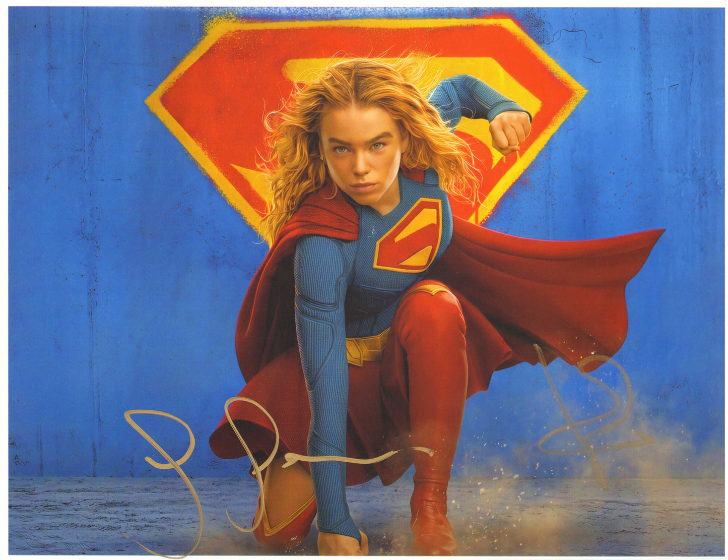 
                  
                    Milly Alcock as Supergirl & Craig Gillespie Director of Supergirl Signed 8.5x11 Photo
                  
                