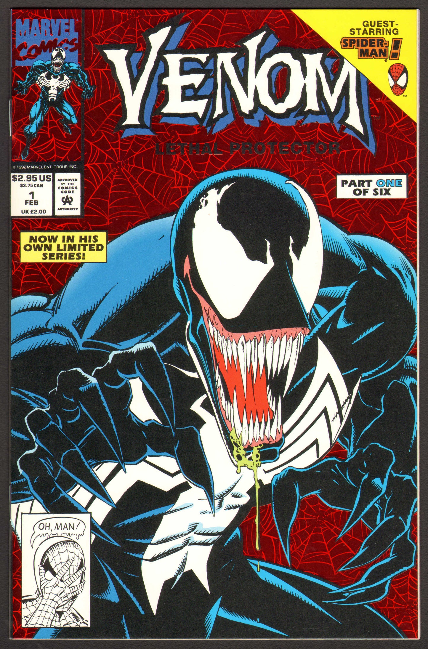 
                  
                    Venom: Lethal Protector #1 Comic Book - 1st Venom in His Own Title - Red Foil Cover - Key Issue - 1993
                  
                