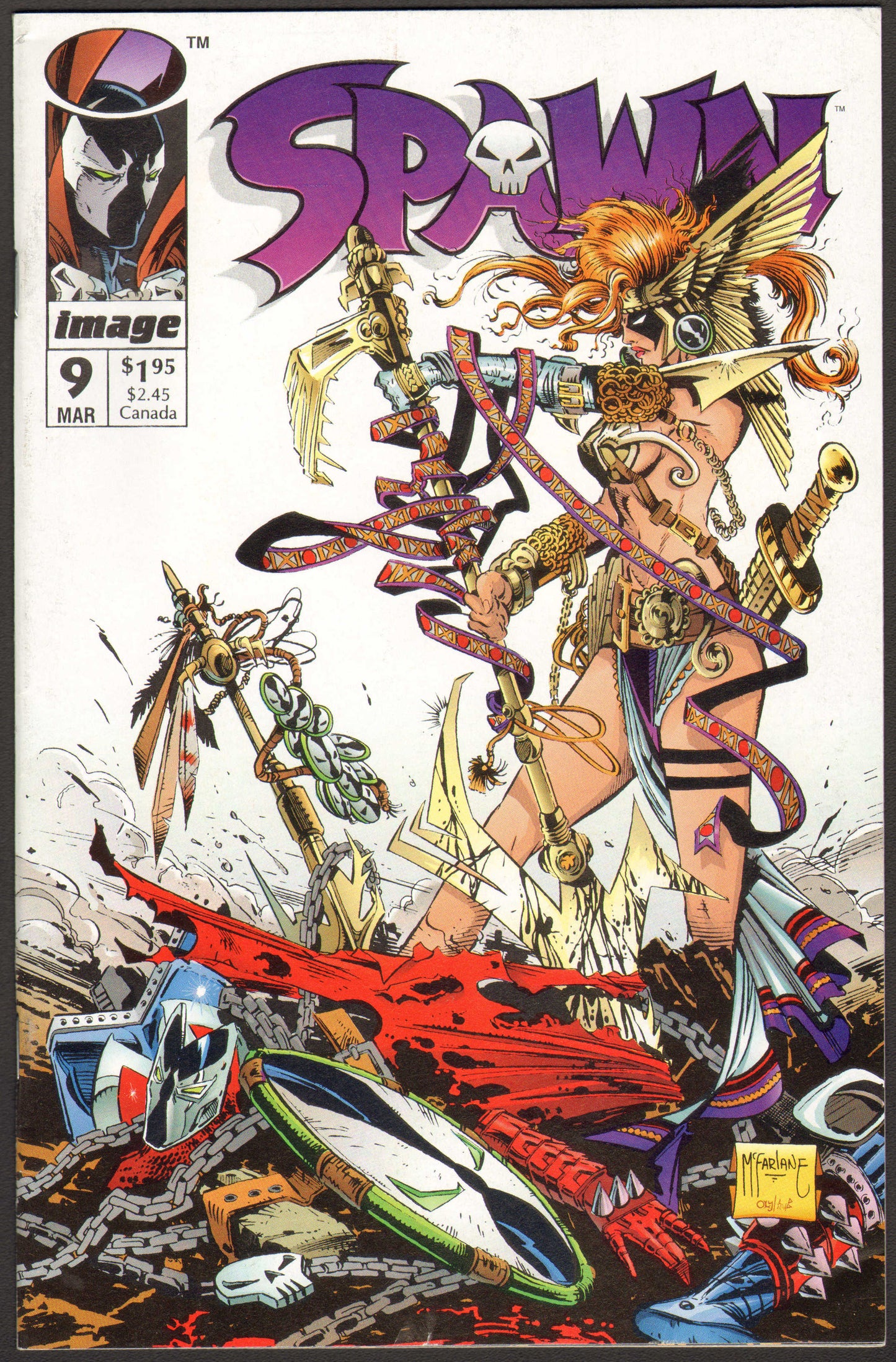 
                  
                    Spawn #9 Comic Book - 1st Appearance of Angela & Medieval Spawn - Written by Neil Gaiman - Key Issue - 1993
                  
                