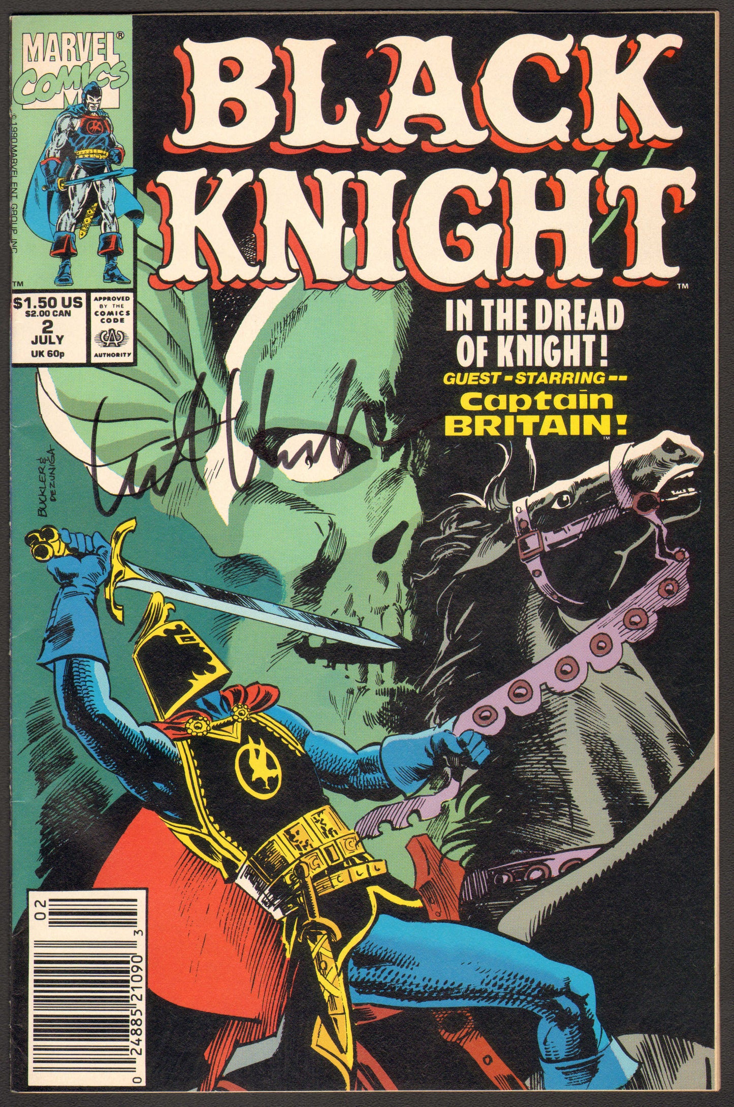 
                  
                    Black Knight #2 Comic Book - Signed by Kit Harington as Black Knight / Dane Whitman from The Eternals
                  
                