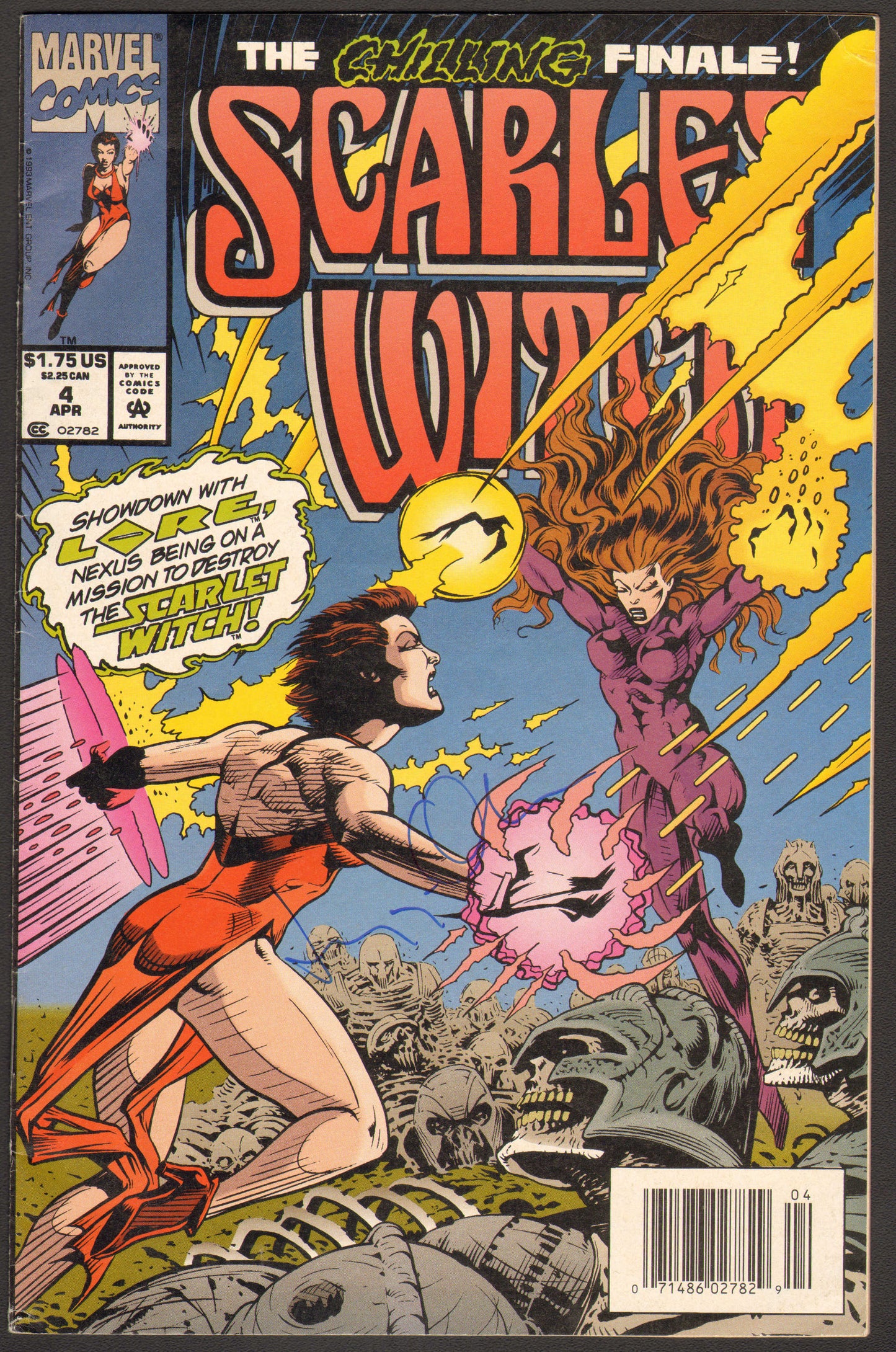 
                  
                    Scarlet Witch #4 Comic Book - Signed by Elizabeth OIsen as Wanda Maximoff / Scarlet Witch from The Avengers, WandaVision, & Doctor Strange in the Multiverse of Madness
                  
                