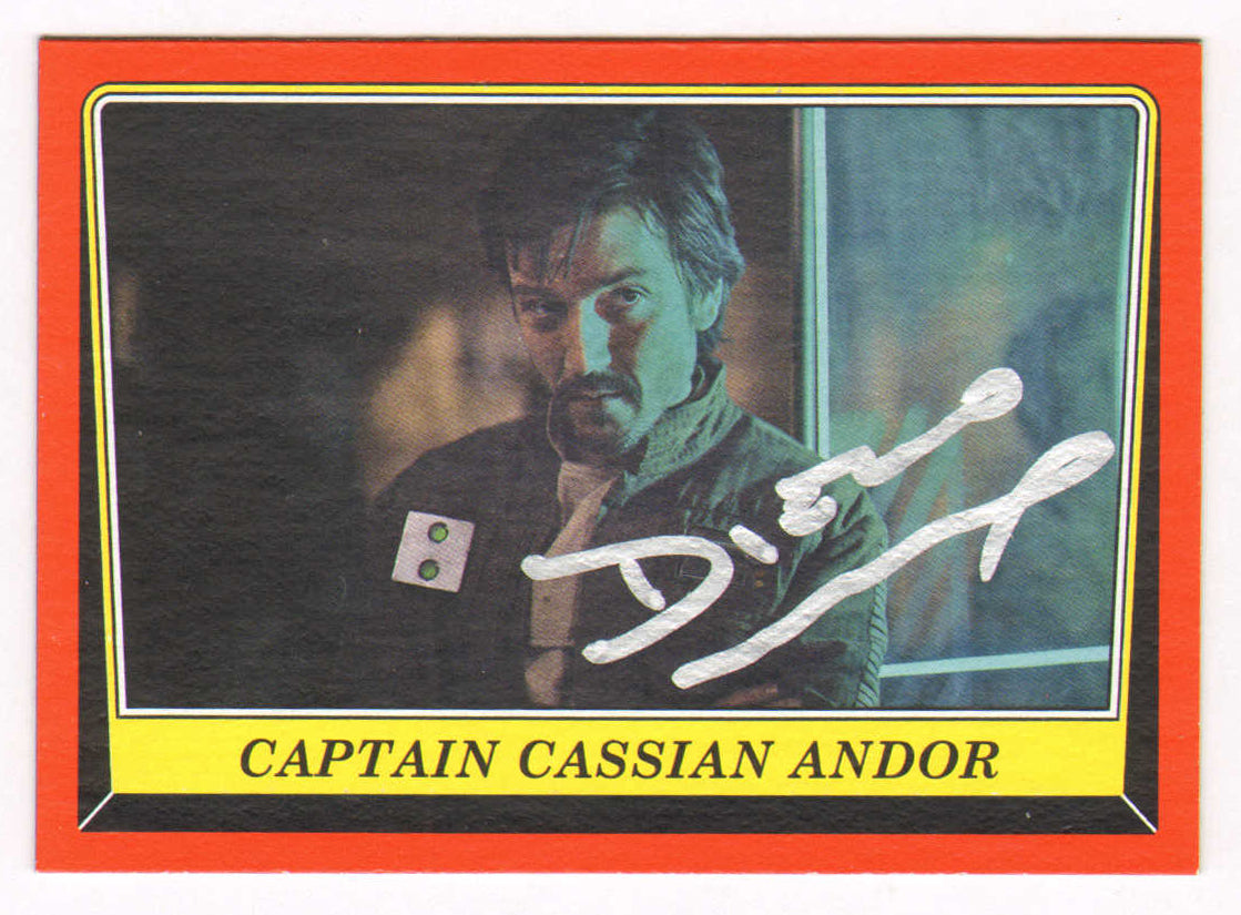 
                  
                    Diego Luna as Captain Cassian Andor in Rouge One: A Star Wars Story Signed Topps Trading Card
                  
                