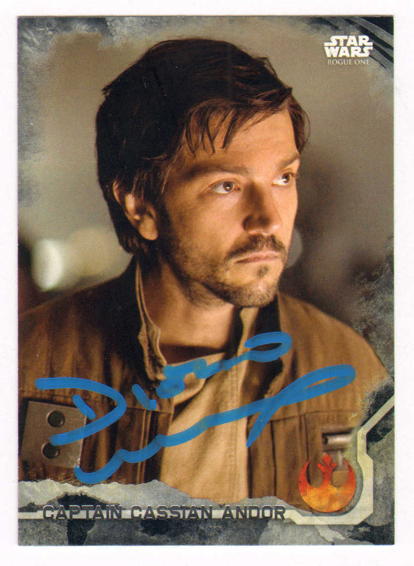 
                  
                    Diego Luna as Captain Cassian Andor in Rouge One: A Star Wars Story Signed Topps Trading Card
                  
                