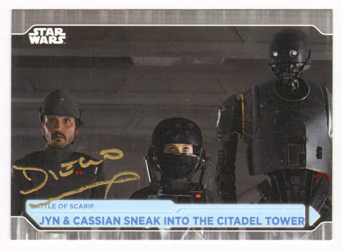 
                  
                    Diego Luna as Captain Cassian Andor in Rouge One: A Star Wars Story Signed Topps Trading Card
                  
                