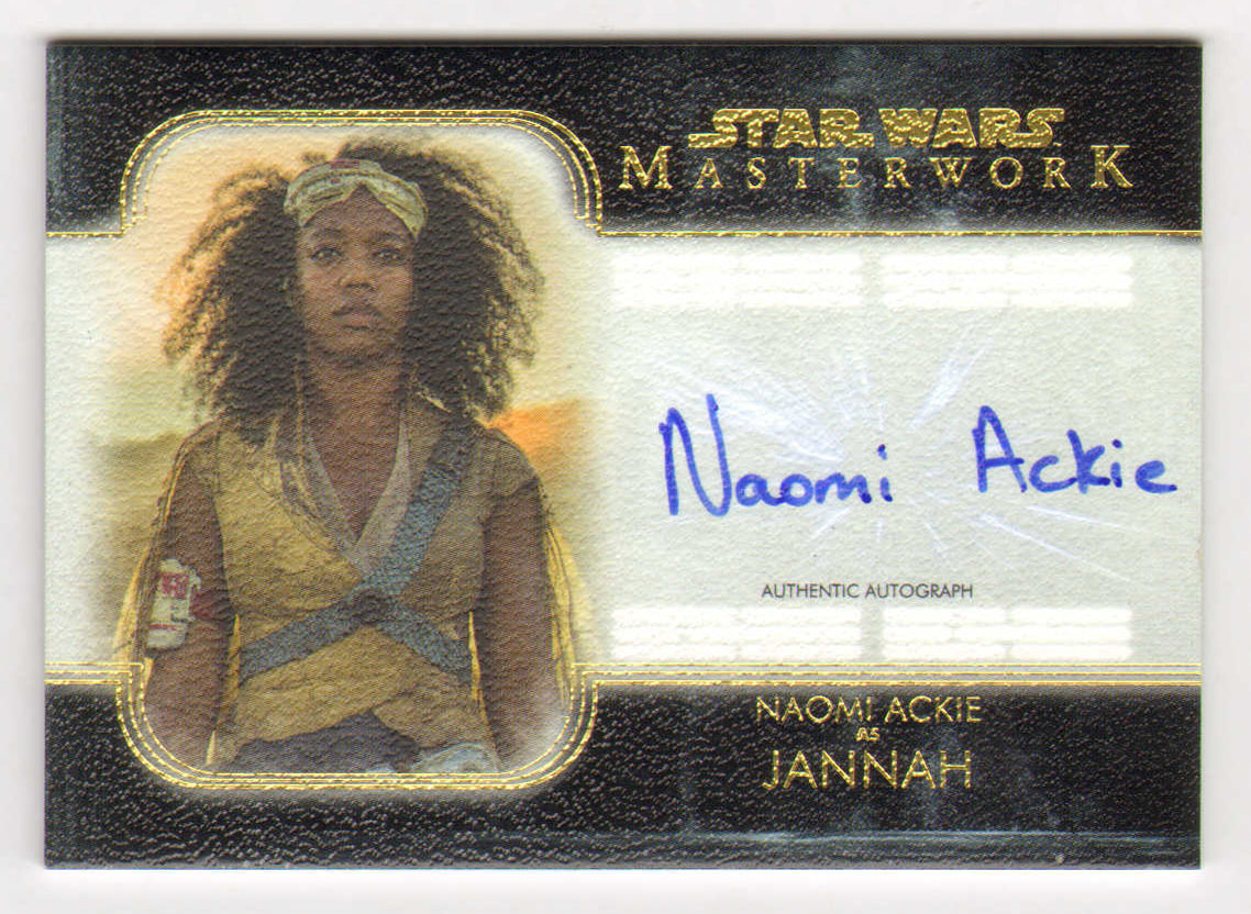 
                  
                    Naomi Ackie as Jannah in Star Wars: The Mandalorian Signed Masterwork Topps Trading Card
                  
                