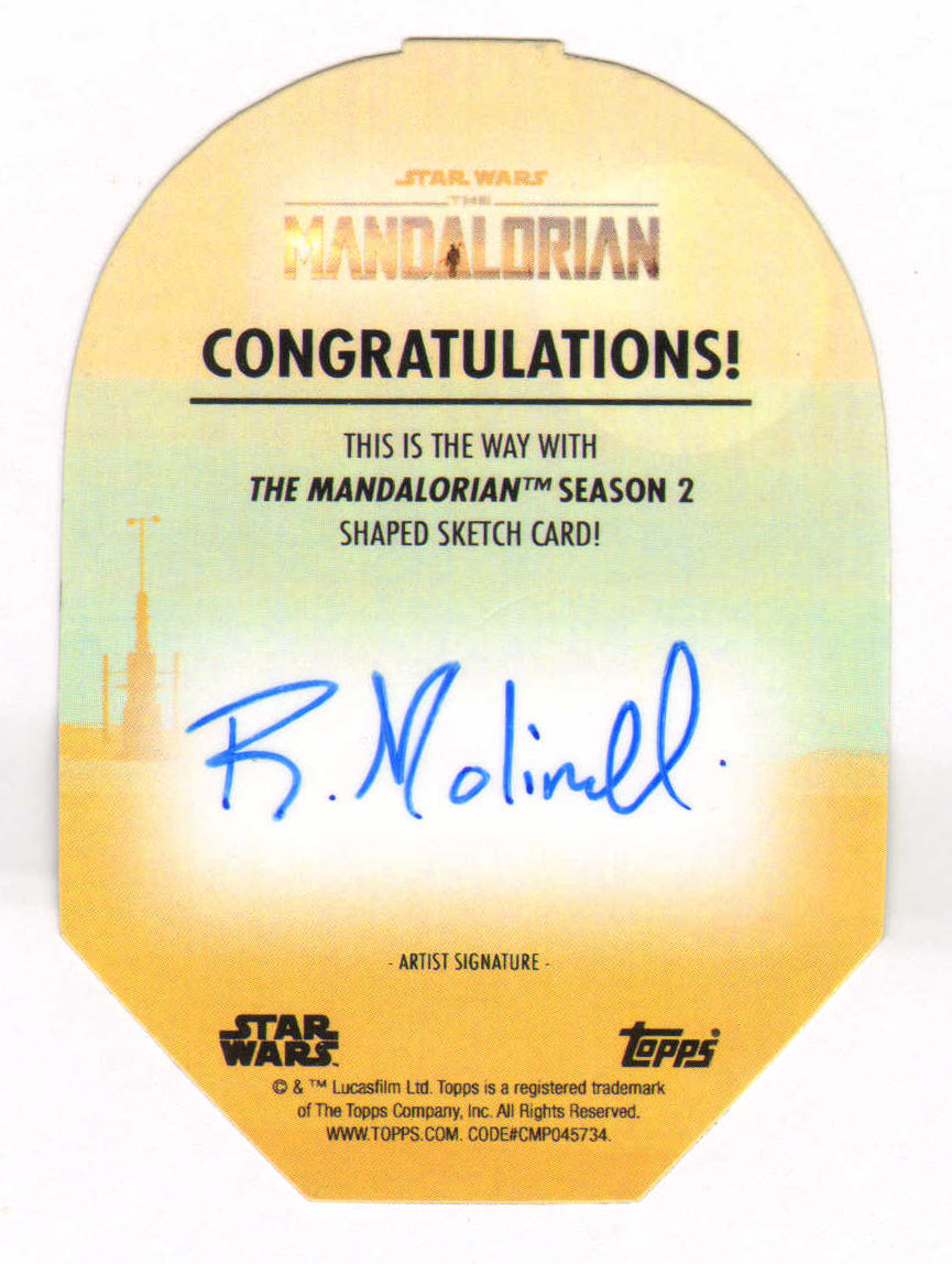 
                  
                    Star Wars: The Mandalorian Season 2 Topps Sketch Trading Card by Rich Molinelli
                  
                