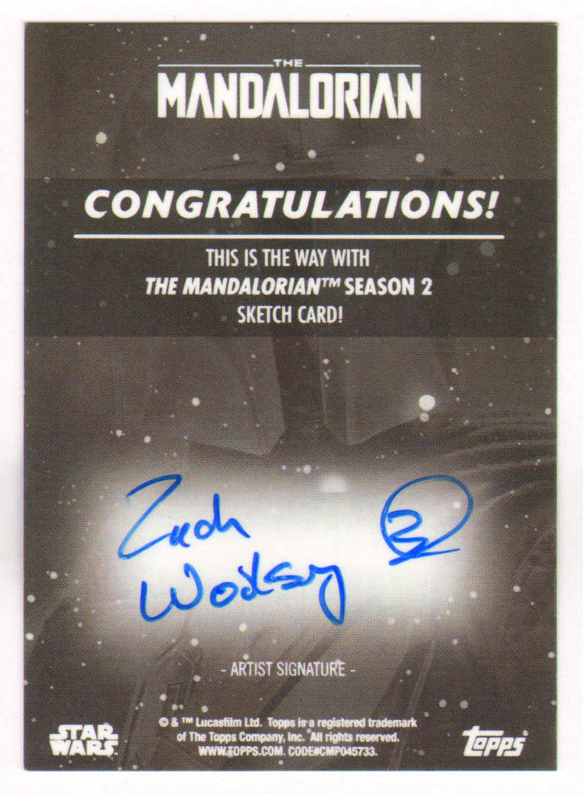 
                  
                    Star Wars: The Mandalorian Season 2 Topps Sketch Trading Card by Zach Waksy
                  
                