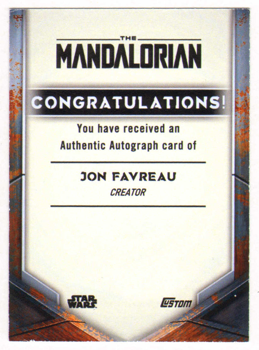 
                  
                    Jon Favreau Creator of Star Wars: The Mandalorian Signed Custom Trading Card
                  
                