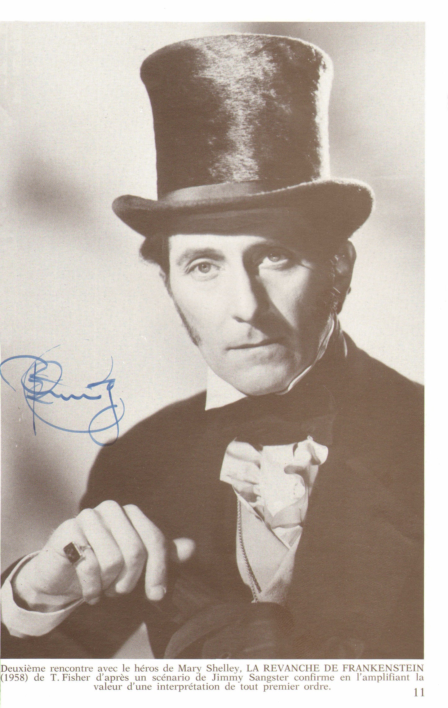 
                  
                    Peter Cushing from Star Wars: A New Hope, Dracula, & Frankenstein Signed Double Sided 6x9.5 French Magazine Page
                  
                