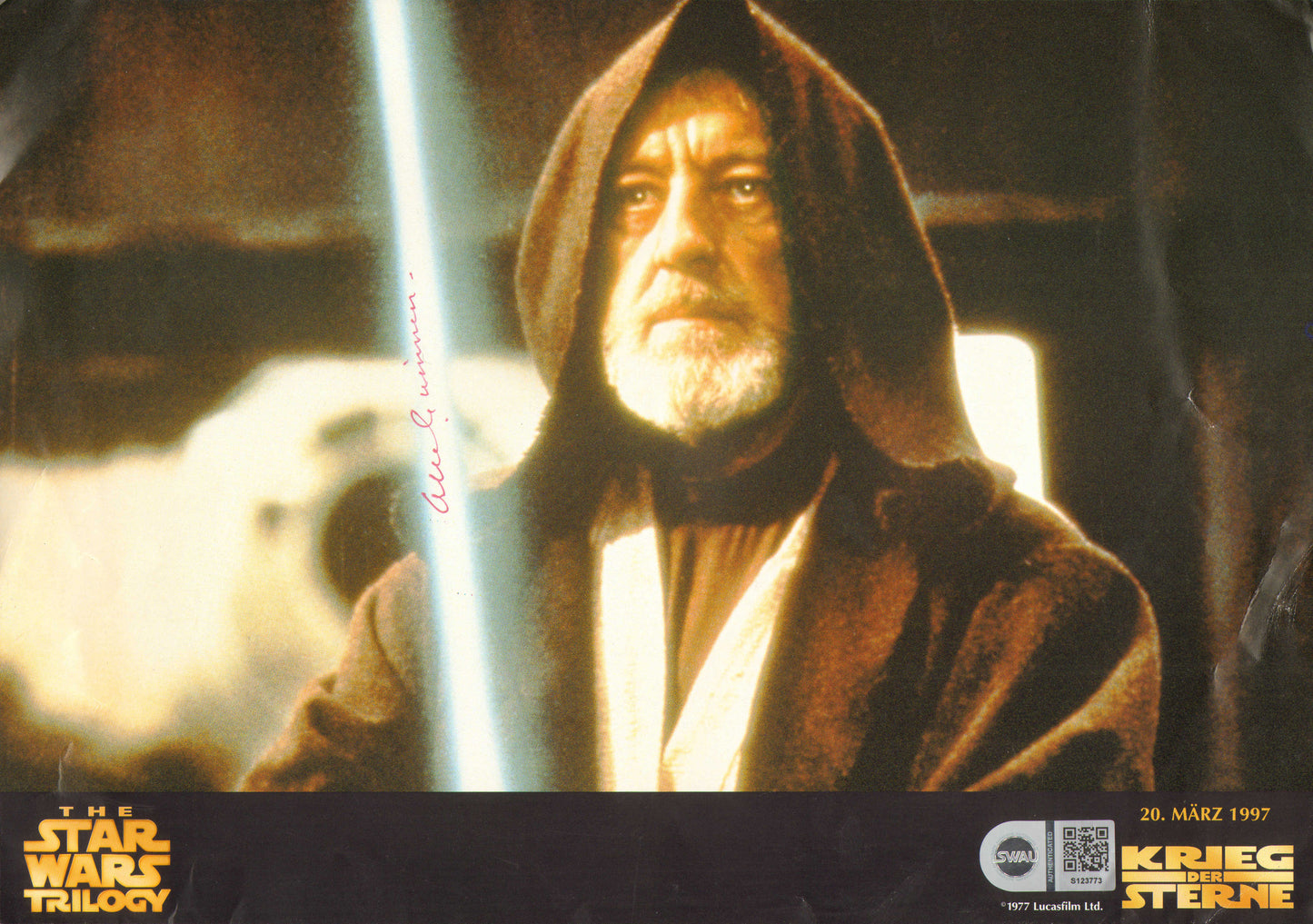
                  
                    Alec Guinness as Obi-Wan Kenobi in Star Wars: A New Hope (SWAU) Signed 8x12 Photo
                  
                