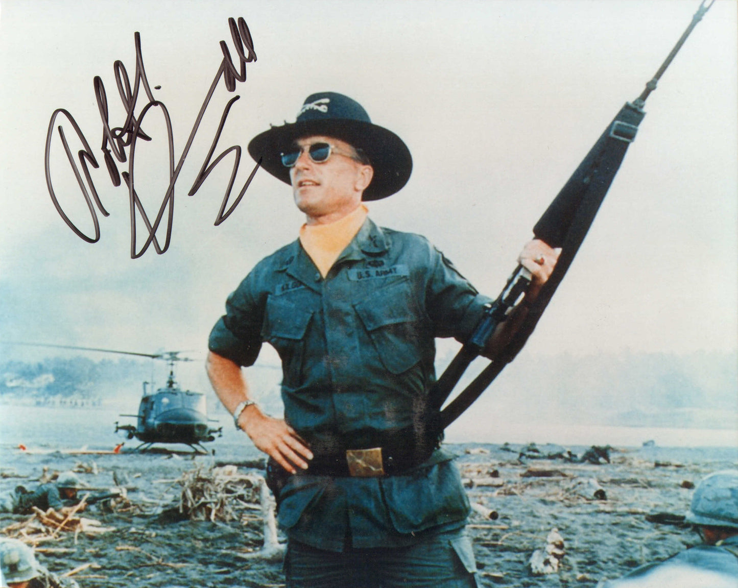 
                  
                    Robert Duvall as Lieutenant Colonel Bill Kilgore in Apocalypse Now Signed 8x10 Photo
                  
                