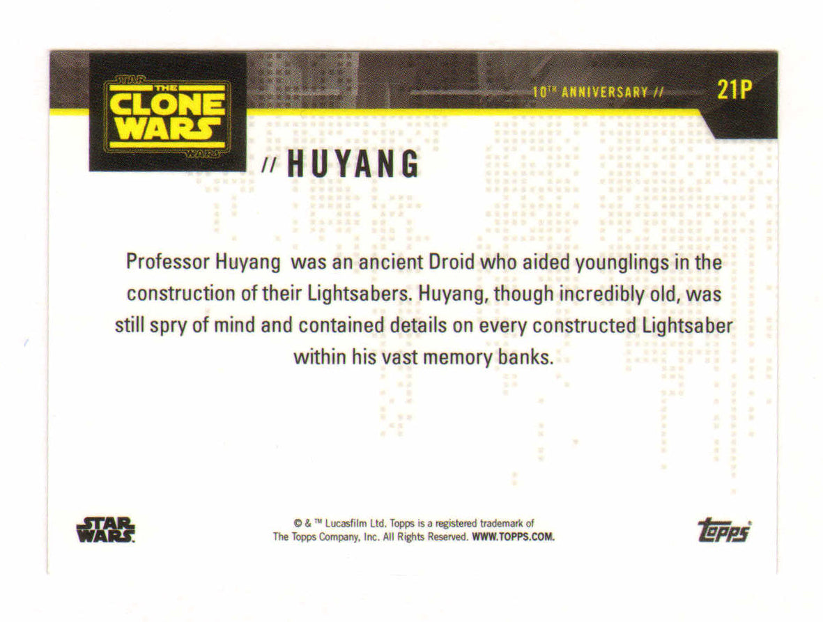 
                  
                    David Tennant as Professor Huyang in Star Wars: The Clone Wars Signed Topps Trading Card #21P
                  
                